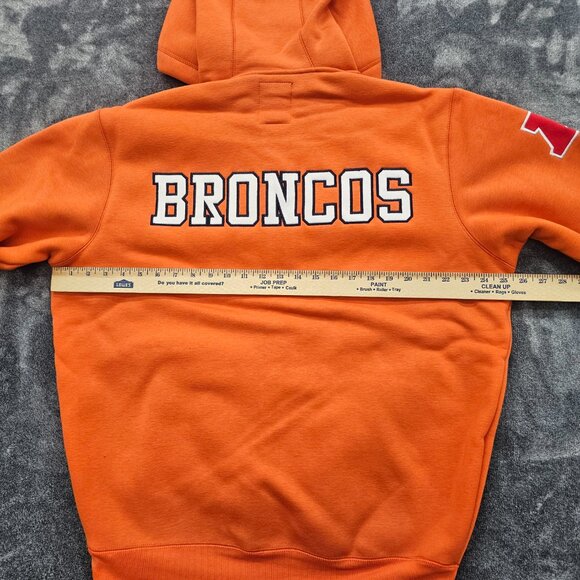 NFL Denver Broncos team apparel full zip hoody mens Large embordered spell out - Picture 11 of 12